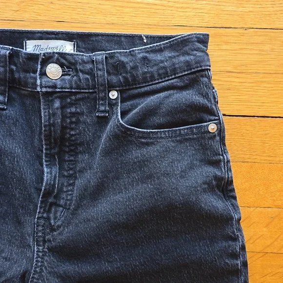 Madewell, The Perfect Vintage Wide-Leg Jean, Black, EUC, Women's 26 - Picture 7 of 16